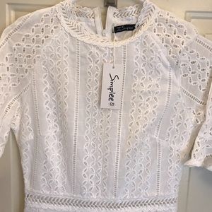 White cute eyelet dress